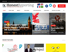 Tablet Screenshot of honestreporting.com